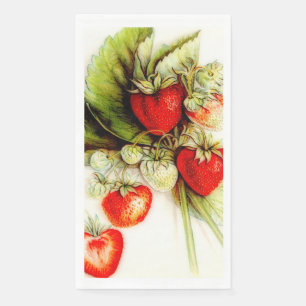 Vintage strawberry napkin