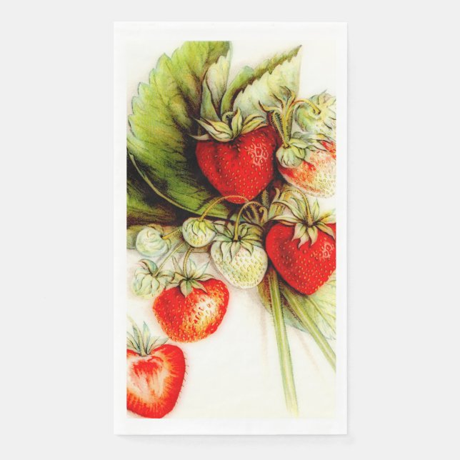 Vintage strawberry napkin (Front)
