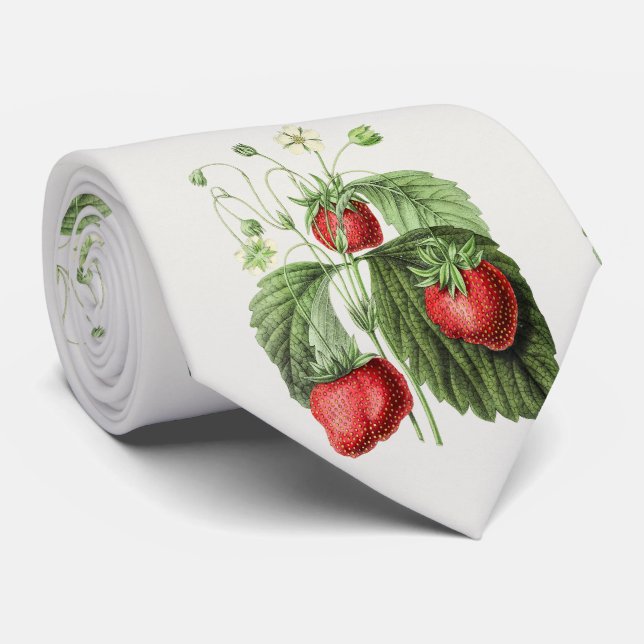Vintage strawberry neck tie (Rolled)