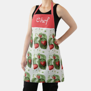 Vintage Strawberry Personalised Colourful Fruit Apron