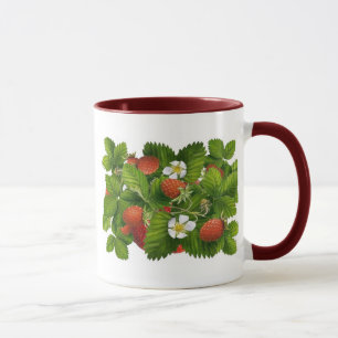 Vintage Strawberry Plant Mug