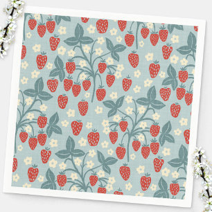 Vintage Strawberry Plant Napkin