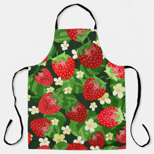 vintage strawberry seamless pattern. Background sw Apron