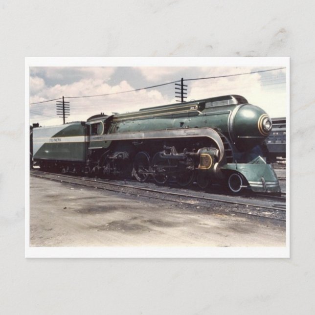Vintage Streamline Steam Locomotive Postcard (Front)