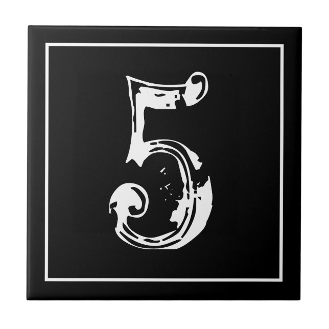 Vintage street address and house number tile (Front)