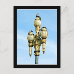 Vintage Street Light - San Francisco Postcard