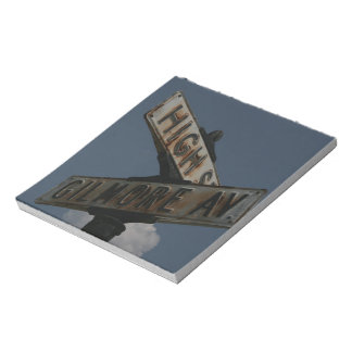 Vintage Street Sign Notepad