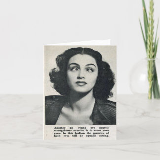 Vintage "Strengthen Your Eye Muscles" Note Card