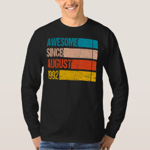 Vintage Stripe Colour Awesome Since August 1992 Bi T-Shirt