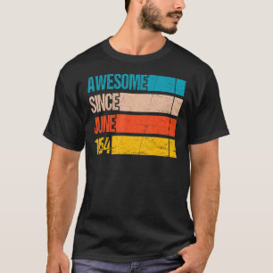 Vintage Stripe Colour Awesome Since June 1954 Birt T-Shirt