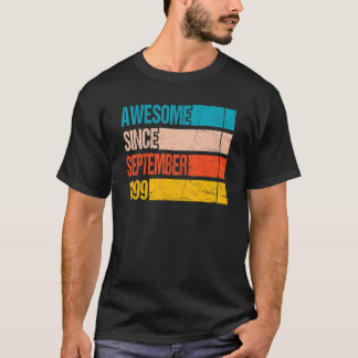 Vintage Stripe Colour Awesome Since September 1999 T-Shirt