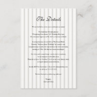 Vintage Stripe Old Money Wedding Details Photo