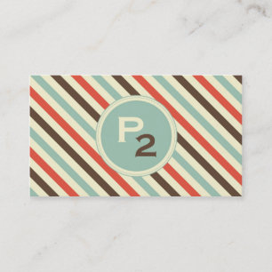 Vintage Stripe Pattern Professional Business Card