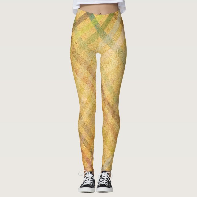 Vintage striped abstract background. leggings (Front)