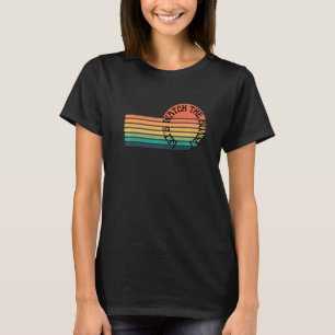 Vintage Striped Abstract Sunset Let's Watch The Su T-Shirt