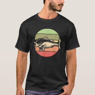 Vintage Striped Bass Striper Funny Fisherman Bassm T-Shirt