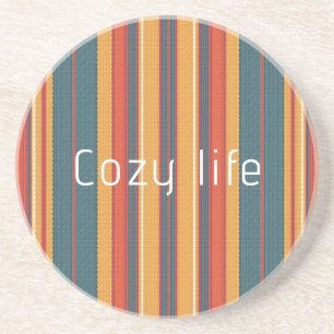 vintage striped coaster