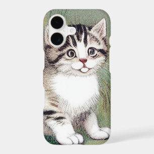 Vintage Striped Kitten Illustration