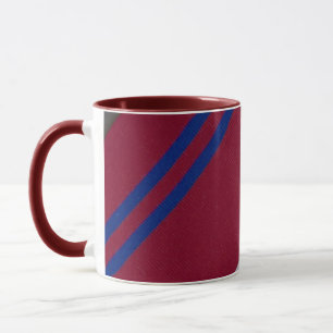 Vintage Striped Necktie Textile Ceramic Mug