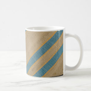 Vintage Striped Necktie Textile Ceramic Mug