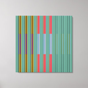 Vintage Striped Personalised - Wrapped Canvas