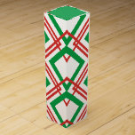 Vintage striped red and green  wine box<br><div class="desc">festive</div>