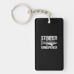 Vintage Striper Whisperer Fishing Lover Gift Key Ring