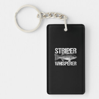 Vintage Striper Whisperer Fishing Lover Gift Key Ring
