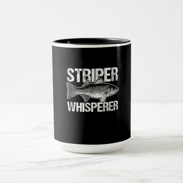 Vintage Striper Whisperer Fishing Lover Gift Mug (Center)