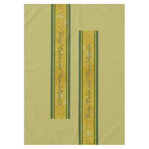 Vintage Stripes Border Deco + your text & idea Tablecloth