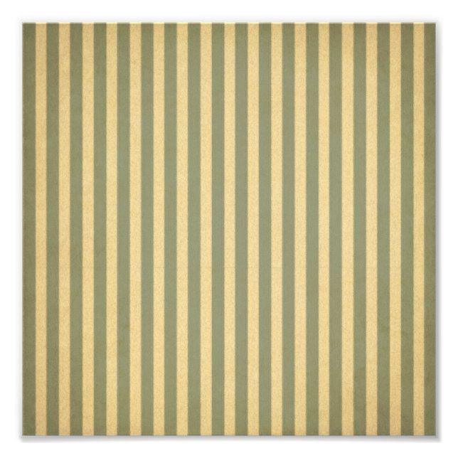 Vintage stripes green and beige photo print (Front)