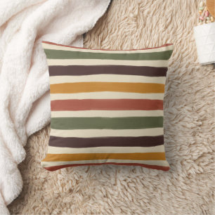 Vintage Stripes Throw Pillow