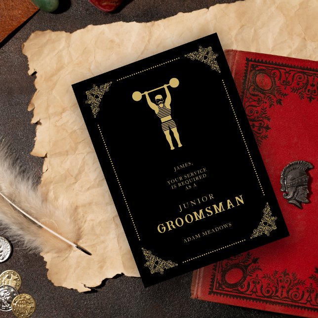 Vintage Strongman Fake Golden Junior Groomsman (Creator Uploaded)