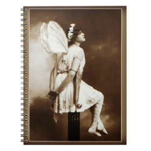 Vintage Studio Photo, Faerie - Spiral Notebook