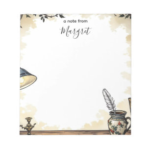 Vintage Study Corner Personalised Notepad
