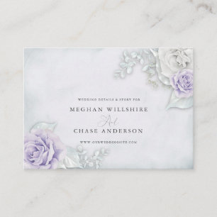 Vintage Stunning Lilac and White Roses Business Card