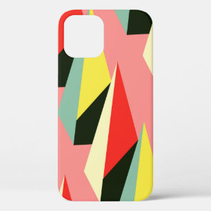 vintage style 3D geometric seamless pattern with r iPhone 12 Case
