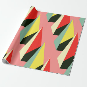vintage style 3D geometric seamless pattern with r Wrapping Paper