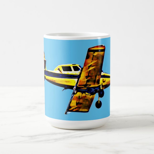 Vintage Style Aeroplane Pop Art Mug Cup (Center)