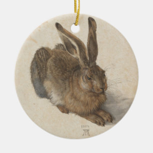 Vintage-Style Albrecht Dürer - Hare  Ceramic Tree Decoration