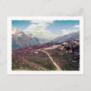 Vintage style Alpine View Postcard