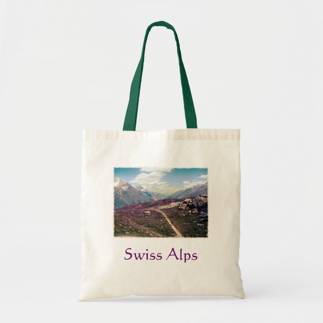 Vintage style Alpine View Tote Bag (Front)