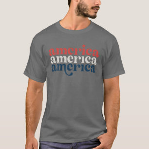 Vintage Style America 4Th Of July Patriotism Gifts T-Shirt