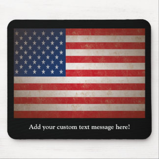 Vintage Style American Flag Patriotic Design Mouse Mat
