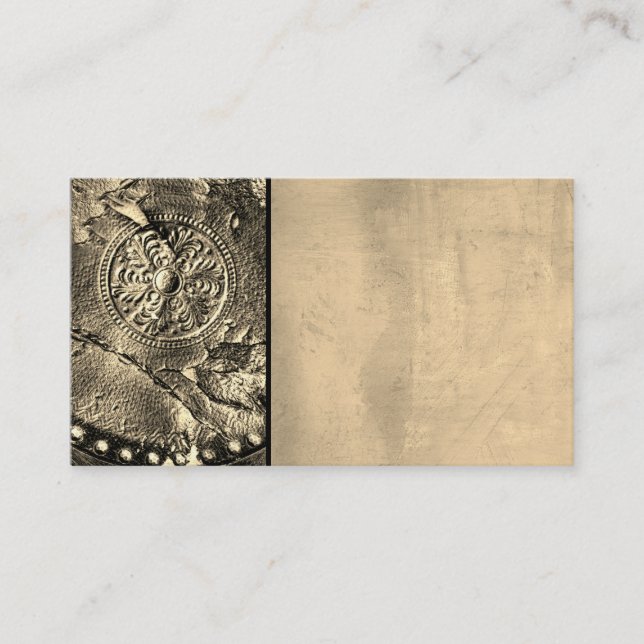 vintage style antique leather image business card (Front)