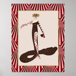 Vintage Style Art Deco (G.Barbier) Poster. Poster
