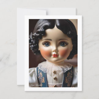 Vintage Style Art Doll Postcard