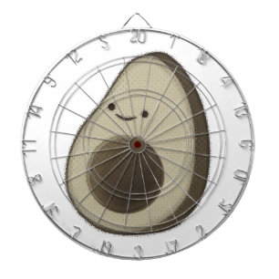 Vintage Style Avocado Drawing Dartboard