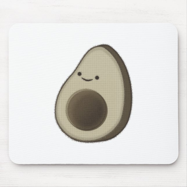 Vintage Style Avocado Drawing Mouse Mat (Front)