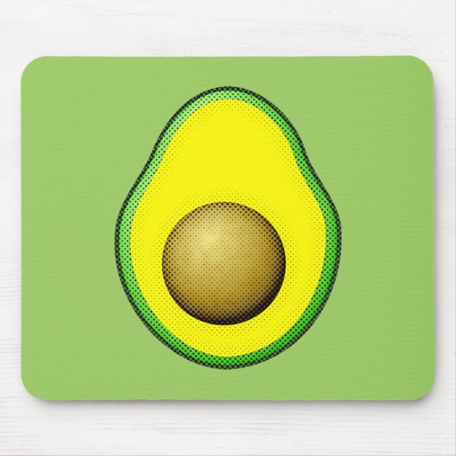 Vintage Style Avocado Drawing Mouse Mat (Front)